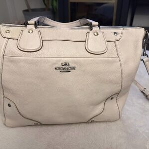Coach Beige Leather Satchel